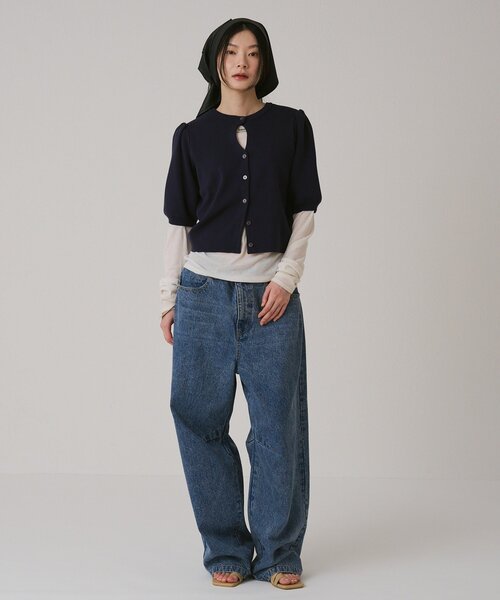 Omekashi(オメカシ)の「バレルデニム(デニムパンツ・レディース・ネイビー/ブルー/ブラック・36/38)」の20枚目の写真