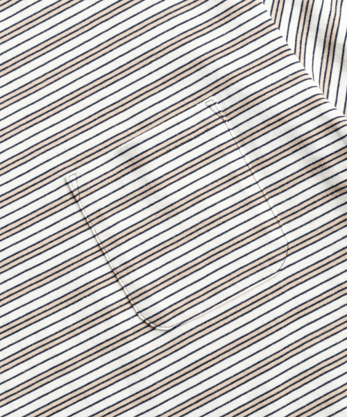 WILD BRICKS(ワイルドブリックス)の「W25 STRIPED POCKET TEE (brown)(Tシャツ/カットソー・メンズ・その他・MEDIUM/LARGE/X-LARGE)」の6枚目の写真