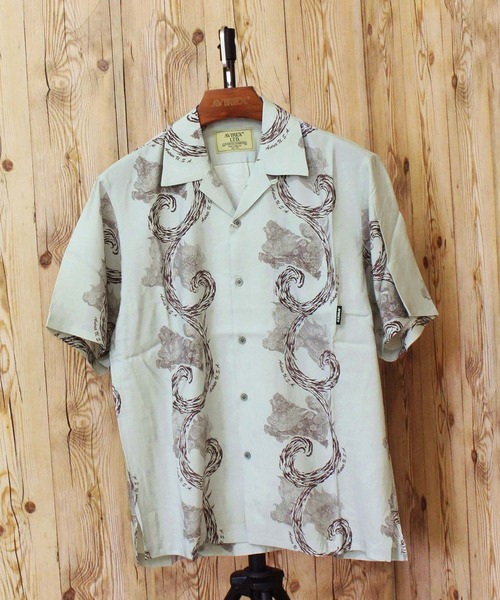 AVIREX(アヴィレックス)の「ALOHA SHIRT 'KOMAINU'(シャツ/ブラウス・メンズ・ライトグレー/グレー/ブラック・XXL/XL/M/L)」の2枚目の写真