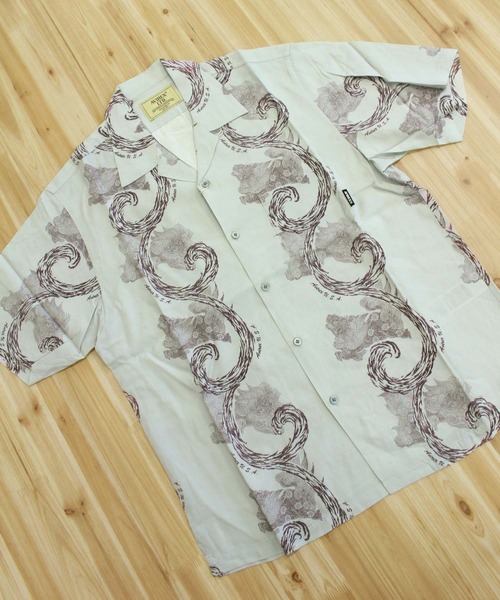 AVIREX(アヴィレックス)の「ALOHA SHIRT 'KOMAINU'(シャツ/ブラウス・メンズ・ライトグレー/グレー/ブラック・XXL/XL/M/L)」の9枚目の写真