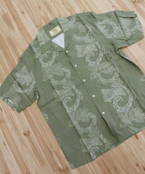 AVIREX(アヴィレックス)の「ALOHA SHIRT 'KOMAINU'(シャツ/ブラウス・メンズ・ライトグレー/グレー/ブラック・XXL/XL/M/L)」の12枚目の写真