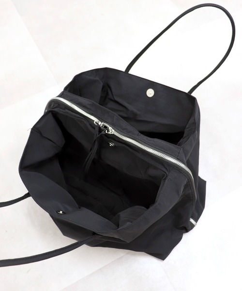 ISOOK（アイスー）の「マルチポケットナイロンビッグトートバッグ(eri. select) / ショルダーバッグ 旅行バッグ マザーズバッグ 通勤 通学 A4（ハンドバッグ・レディース・ブラック・FREE）」の10枚目の写真