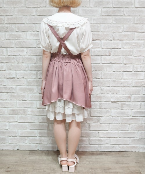 axes femme POETIQUE（アクシーズファムポエティック）の「サス付きバックフリルＳＫ（スカート・レディース・ブラック/ピンク/ネイビー・MEDIUM）」の10枚目の写真