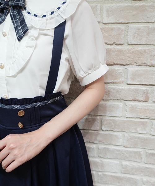 axes femme POETIQUE（アクシーズファムポエティック）の「サス付きバックフリルＳＫ（スカート・レディース・ブラック/ピンク/ネイビー・MEDIUM）」の11枚目の写真