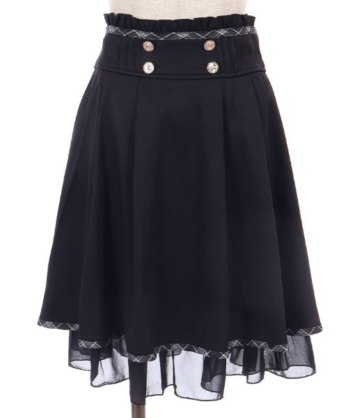 axes femme POETIQUE（アクシーズファムポエティック）の「サス付きバックフリルＳＫ（スカート・レディース・ブラック/ピンク/ネイビー・MEDIUM）」の6枚目の写真