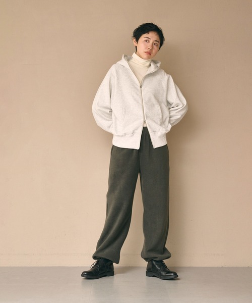 kha:ki（カーキ）の「「KHA:KI / カーキ」ZIP UP HOODIE（Tシャツ/カットソー・レディース・ピンク/ブラウン/アッシュグレー/ブラック・1/2）」の10枚目の写真