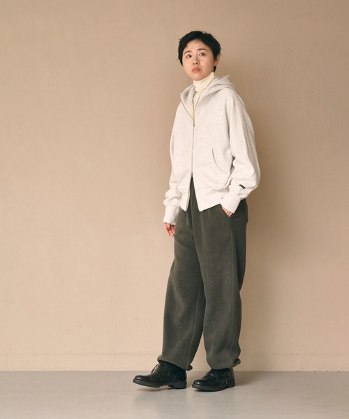 kha:ki（カーキ）の「「KHA:KI / カーキ」ZIP UP HOODIE（Tシャツ/カットソー・レディース・ピンク/ブラウン/アッシュグレー/ブラック・1/2）」の12枚目の写真