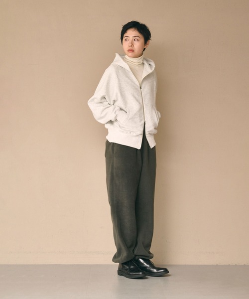 kha:ki（カーキ）の「「KHA:KI / カーキ」ZIP UP HOODIE（Tシャツ/カットソー・レディース・ピンク/ブラウン/アッシュグレー/ブラック・1/2）」の14枚目の写真