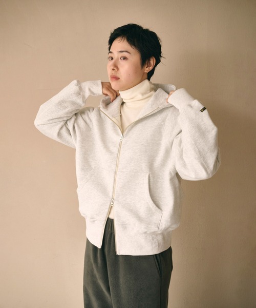 kha:ki（カーキ）の「「KHA:KI / カーキ」ZIP UP HOODIE（Tシャツ/カットソー・レディース・ピンク/ブラウン/アッシュグレー/ブラック・1/2）」の15枚目の写真