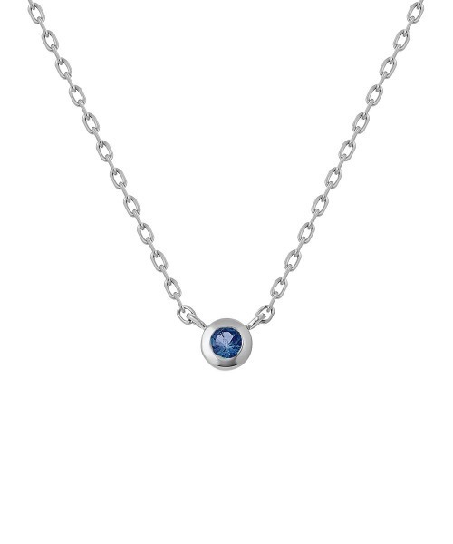 WEB限定】【9月誕生石】 シルバー サファイア ネックレス 一粒