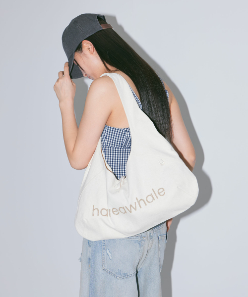 HAVEAWHALE(ハブアホエール)の「cotton baguette eco bag (WH)(ショルダーバッグ・レディース・その他・FREE)」の1枚目の写真