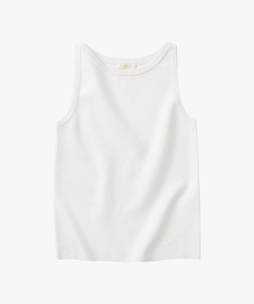 SUARE WOMEN(スアレウーマン)の「(ウィメンズ)コットンクロススリーブレスニットホワイト(Tシャツ/カットソー・レディース・ホワイト・SMALL/MEDIUM)」の2枚目の写真