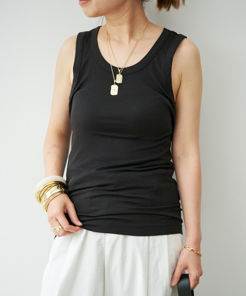 entire studios(エンタイアスタジオ)の「【ENTIRE STUDIOS / エンタイアスタジオ】 TANK TOP(Tシャツ/カットソー・レディース・チャコールグレー/ブラック・FREE)」の1枚目の写真