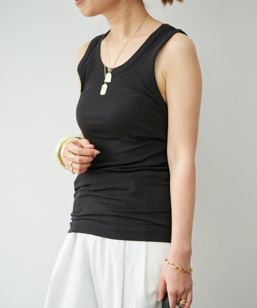 entire studios(エンタイアスタジオ)の「【ENTIRE STUDIOS / エンタイアスタジオ】 TANK TOP(Tシャツ/カットソー・レディース・チャコールグレー/ブラック・FREE)」の3枚目の写真