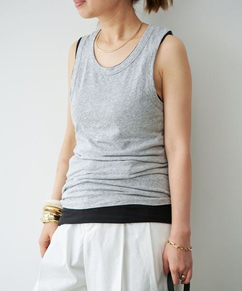 entire studios(エンタイアスタジオ)の「【ENTIRE STUDIOS / エンタイアスタジオ】 TANK TOP(Tシャツ/カットソー・レディース・チャコールグレー/ブラック・FREE)」の8枚目の写真
