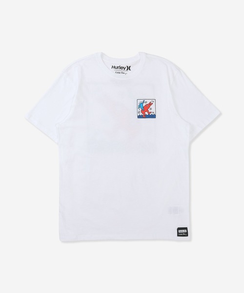 Hurley (ハーレー)の「【Hurley:ハーレー】キース・ヘリング ドルフィンライド ショートスリーブ Tシャツ バックプリント KH DOLPHIN RIDE SS(Tシャツ/カットソー・メンズ・ホワイト・LARGE/MEDIUM/SMALL/X-LARGE)」の1枚目の写真