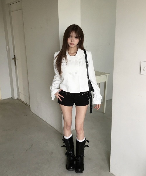 almo(アルモ)の「【LAMPOON】ショートトレンチコート(トレンチコート・レディース・ホワイト/アイボリー・MEDIUM/SMALL)」の18枚目の写真