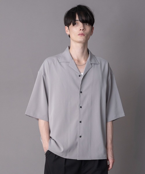 BROWNY(ブラウニー)の「BROWNY/【26年春夏新作】クレープオープンカラーシャツ(シャツ/ブラウス・メンズ・チャコール/グレー・LARGE/MEDIUM)」の19枚目の写真