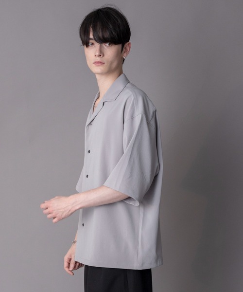 BROWNY(ブラウニー)の「BROWNY/【26年春夏新作】クレープオープンカラーシャツ(シャツ/ブラウス・メンズ・チャコール/グレー・LARGE/MEDIUM)」の20枚目の写真