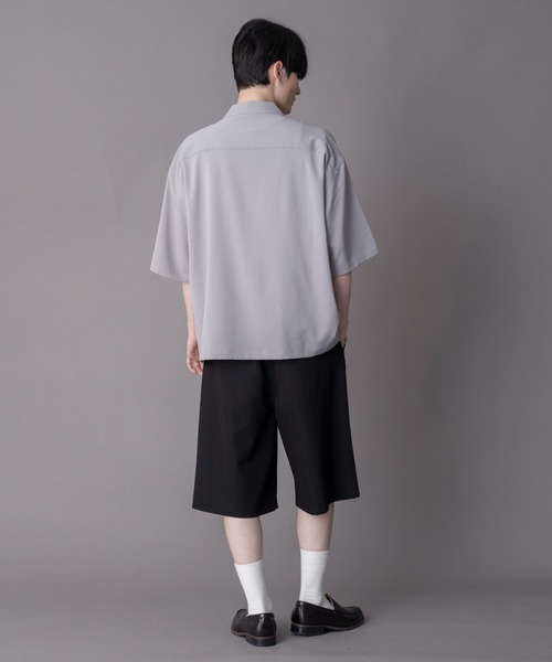 BROWNY(ブラウニー)の「BROWNY/【26年春夏新作】クレープオープンカラーシャツ(シャツ/ブラウス・メンズ・チャコール/グレー・LARGE/MEDIUM)」の14枚目の写真