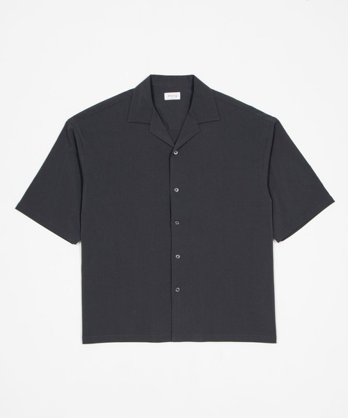 BROWNY(ブラウニー)の「BROWNY/【26年春夏新作】クレープオープンカラーシャツ(シャツ/ブラウス・メンズ・チャコール/グレー・LARGE/MEDIUM)」の4枚目の写真