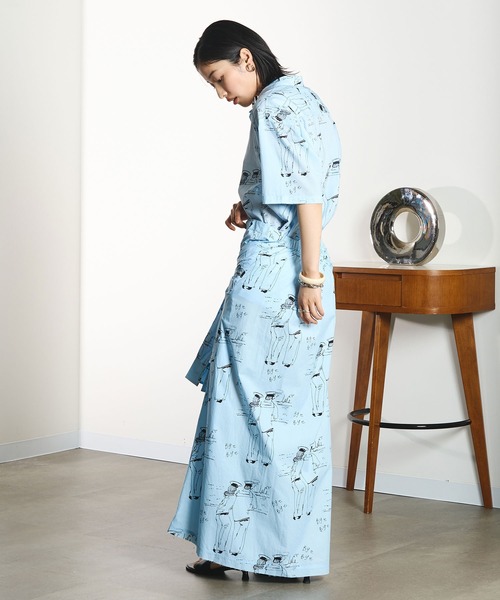 INDIA IS BEAUTIFUL（インディアイズビューティフル）の「【ROSE BUD別注】INDIA IS BEAUTIFUL/SHORT-SLEEVE PRINTED SHIRT（シャツ/ブラウス・レディース・ブラック/ブルー・ONE SIZE）」の20枚目の写真