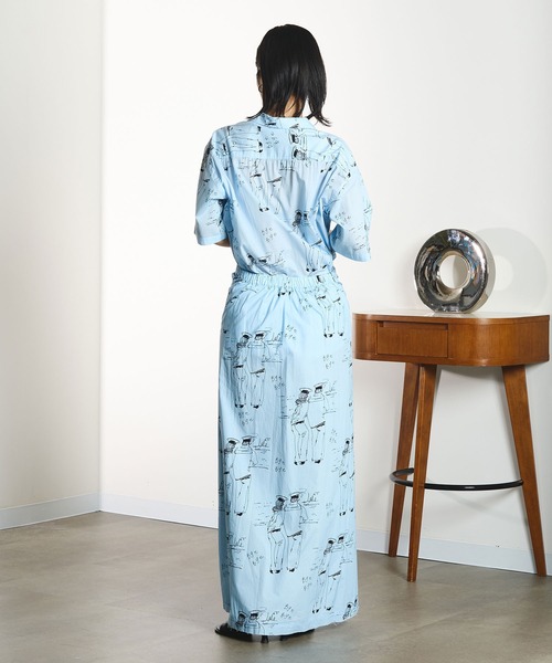 INDIA IS BEAUTIFUL（インディアイズビューティフル）の「【ROSE BUD別注】INDIA IS BEAUTIFUL/SHORT-SLEEVE PRINTED SHIRT（シャツ/ブラウス・レディース・ブラック/ブルー・ONE SIZE）」の21枚目の写真