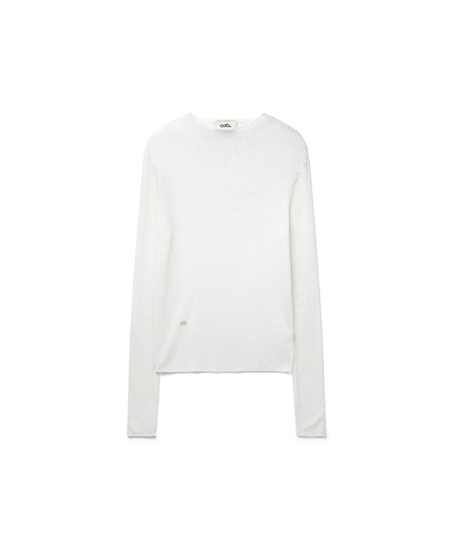 COSTUMEOCLOCK WOMAN(カスタムオクロック ウーマン)の「リネンシースルーゴルジハーフネックニット5COLORCOWKT020(Tシャツ/カットソー・レディース・ライトグレー/スカイブルー/ブラック/ダークグリーン/アイボリー・F)」の2枚目の写真