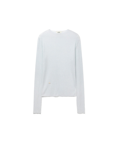 COSTUMEOCLOCK WOMAN(カスタムオクロック ウーマン)の「リネンシースルーゴルジハーフネックニット5COLORCOWKT020(Tシャツ/カットソー・レディース・ライトグレー/スカイブルー/ブラック/ダークグリーン/アイボリー・F)」の5枚目の写真