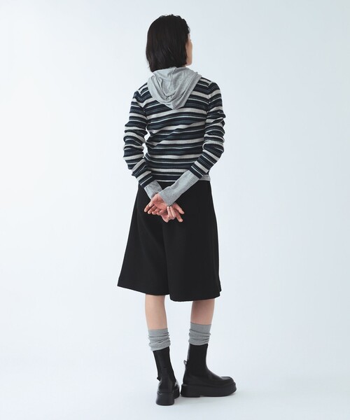 Ray BEAMS(レイビームス)の「マルチボーダー ポロ カーディガン(カーディガン/ボレロ・レディース・ネイビー/ワイン・ONE SIZE)」の9枚目の写真