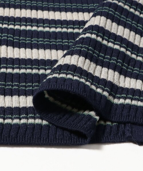 Ray BEAMS(レイビームス)の「マルチボーダー ポロ カーディガン(カーディガン/ボレロ・レディース・ネイビー/ワイン・ONE SIZE)」の7枚目の写真