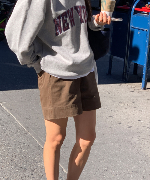 haag(ヘイグ)の「stitch shorts (brown)(その他パンツ・レディース・その他・FREE)」の1枚目の写真
