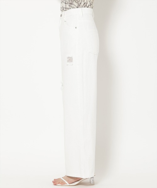 WILLSELECTION(ウィルセレクション)の「ダメージワイドデニムパンツ(その他パンツ・レディース・ブルー/オフホワイト・SMALL/MEDIUM)」の12枚目の写真