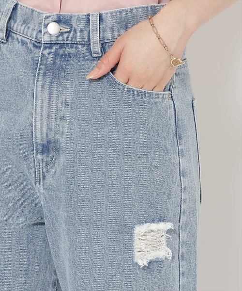 WILLSELECTION(ウィルセレクション)の「ダメージワイドデニムパンツ(その他パンツ・レディース・ブルー/オフホワイト・SMALL/MEDIUM)」の22枚目の写真