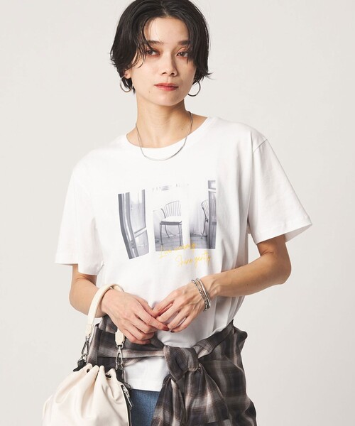 green label relaxing（グリーンレーベルリラクシング）の「アソートグラフィック ショートスリーブ TEE（Tシャツ/カットソー・レディース・その他2/その他1/ダークグレー・FREE）」の2枚目の写真