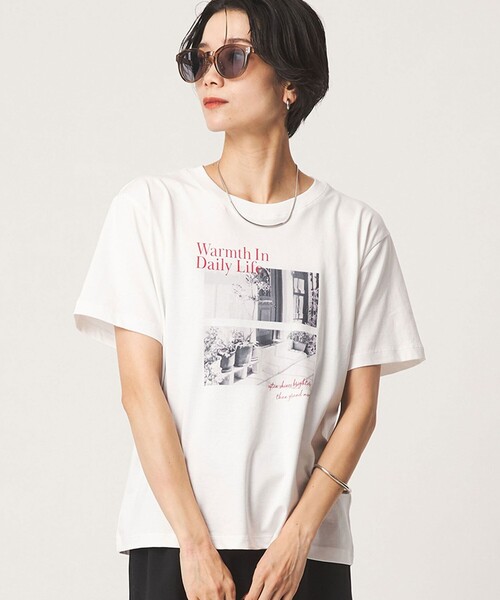 green label relaxing（グリーンレーベルリラクシング）の「アソートグラフィック ショートスリーブ TEE（Tシャツ/カットソー・レディース・その他2/その他1/ダークグレー・FREE）」の3枚目の写真