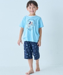 Disney | お腹の冷えを防ぐ!薄くて涼しい蓄光プリントパジャマ(選べるキャラクター)(ルームウェア/パジャマ)