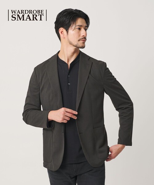 BEAUTY&YOUTH UNITED ARROWS(ビューティーアンドユースユナイテッドアローズ)の「【WEB限定 WARDROBE SMART】エアリーピケ ジャージ 2B ジャケット(テーラードジャケット・メンズ・ダークグレー/ネイビー・S/M/L/XL)」の2枚目の写真