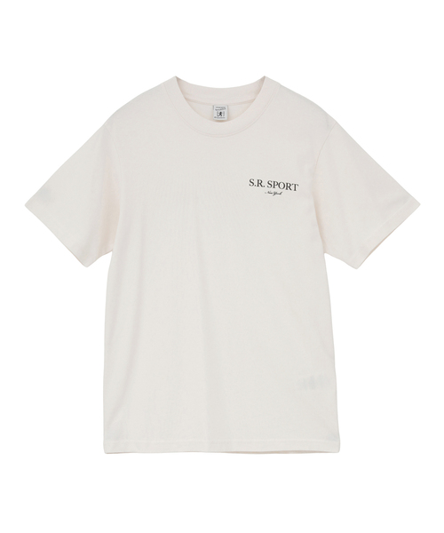 martinique(マルティニーク)の「【Sporty&Rich/スポーティアンドリッチ】Wimbledon Tshirt(Tシャツ/カットソー・レディース・アイボリー・XS)」の1枚目の写真