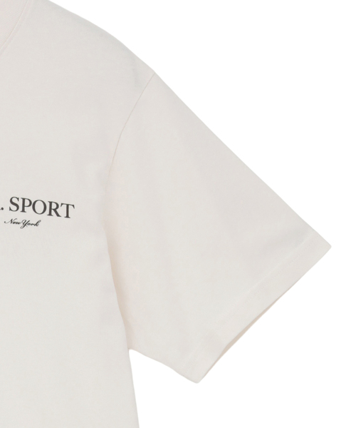martinique(マルティニーク)の「【Sporty&Rich/スポーティアンドリッチ】Wimbledon Tshirt(Tシャツ/カットソー・レディース・アイボリー・XS)」の4枚目の写真