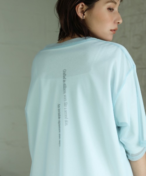 Nulli(ヌリ)の「メッシュレイヤードTシャツ(Tシャツ/カットソー・レディース・オフホワイト/ブルー/ブラック・FREE)」の15枚目の写真