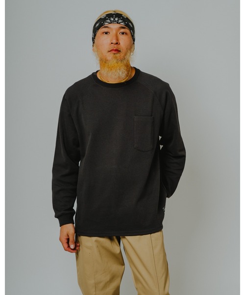 BIG MIKE(ビッグマイク)の「BIG MIKE ビッグマイク/26秋冬新作 ハニカムワッフル サングラスポケット 長袖Tシャツ 裾スピンドル ロンT //// 102638792(Tシャツ/カットソー・メンズ・杢グレー/オフホワイト/スミクロ・MEDIUM/X-LARGE/LARGE)」の9枚目の写真