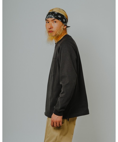 BIG MIKE(ビッグマイク)の「BIG MIKE ビッグマイク/26秋冬新作 ハニカムワッフル サングラスポケット 長袖Tシャツ 裾スピンドル ロンT //// 102638792(Tシャツ/カットソー・メンズ・杢グレー/オフホワイト/スミクロ・MEDIUM/X-LARGE/LARGE)」の10枚目の写真