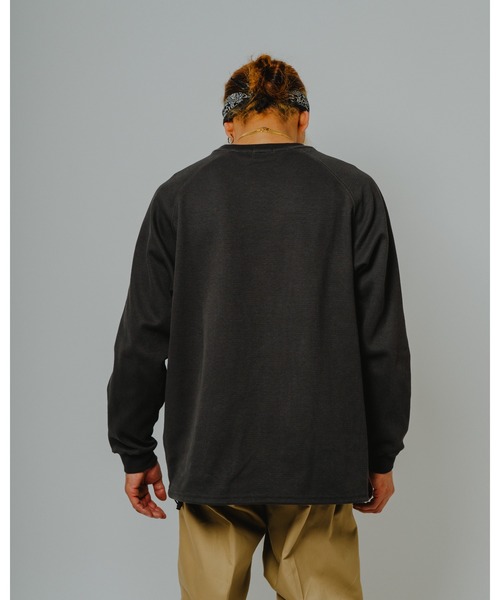 BIG MIKE(ビッグマイク)の「BIG MIKE ビッグマイク/26秋冬新作 ハニカムワッフル サングラスポケット 長袖Tシャツ 裾スピンドル ロンT //// 102638792(Tシャツ/カットソー・メンズ・杢グレー/オフホワイト/スミクロ・MEDIUM/X-LARGE/LARGE)」の11枚目の写真