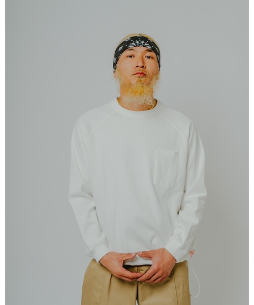 BIG MIKE(ビッグマイク)の「BIG MIKE ビッグマイク/26秋冬新作 ハニカムワッフル サングラスポケット 長袖Tシャツ 裾スピンドル ロンT //// 102638792(Tシャツ/カットソー・メンズ・杢グレー/オフホワイト/スミクロ・MEDIUM/X-LARGE/LARGE)」の13枚目の写真