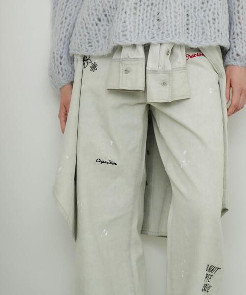 PICCADILLY(ピカデリー)の「『別注』PICCADILLY×URBAN RESEARCH 刺繍デニムパンツ(デニムパンツ・レディース・グレー系その他/ライトインディゴブルー・40/38/36)」の18枚目の写真