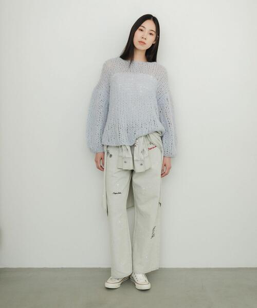 PICCADILLY(ピカデリー)の「『別注』PICCADILLY×URBAN RESEARCH 刺繍デニムパンツ(デニムパンツ・レディース・グレー系その他/ライトインディゴブルー・40/38/36)」の22枚目の写真