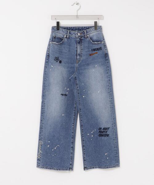 PICCADILLY(ピカデリー)の「『別注』PICCADILLY×URBAN RESEARCH 刺繍デニムパンツ(デニムパンツ・レディース・グレー系その他/ライトインディゴブルー・40/38/36)」の10枚目の写真