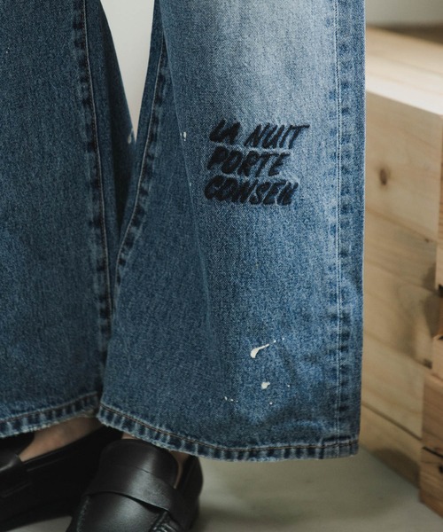 PICCADILLY(ピカデリー)の「『別注』PICCADILLY×URBAN RESEARCH 刺繍デニムパンツ(その他パンツ・レディース・グレー系その他/ライトインディゴブルー・40/38/36)」の5枚目の写真