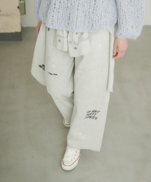 PICCADILLY(ピカデリー)の「『別注』PICCADILLY×URBAN RESEARCH 刺繍デニムパンツ(その他パンツ・レディース・グレー系その他/ライトインディゴブルー・40/38/36)」の12枚目の写真